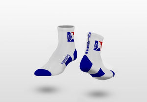 Official MLW Blue/White Stripe Quarter Socks