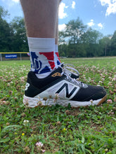 Official MLW Blue/White Stripe Quarter Socks