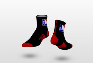 Official MLW Red/Black Stripe Quarter Socks