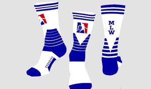 Official MLW Blue/White Havoc Crew Socks