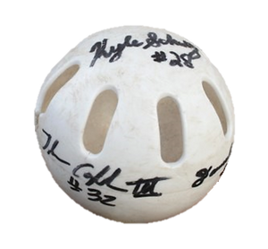 "Big 3 Veterans" Game-Used Signed Wiffle Ball (Kyle Schultz, Daniel Schultz, Tommy Coughlin)